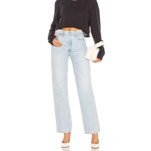 RE/DONE 90s high rise loose in perfect indigo